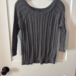 American Eagle Outfitters Charcoal Cable Knit Sweater